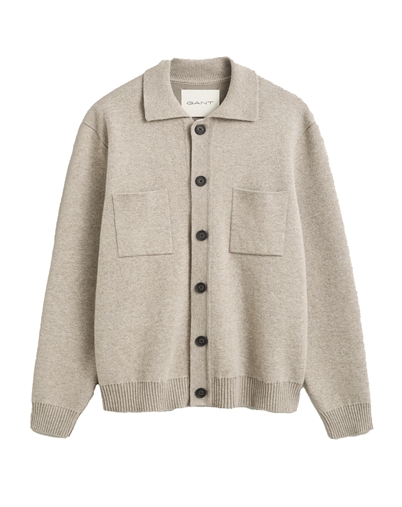 Gant - Superfine Lambswool C-Neck Strik - Cream 